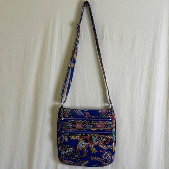 Vera Bradley Triple Zip Hipster Adjustable Crossbody Convertible Bag Multicolor - Picture 1 of 11